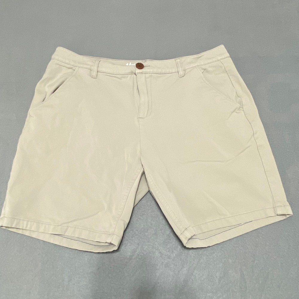 Mugsy Jeans Teddy Shorts Mens 36 Khaki Tan Chino Stretch K4SNLK-36